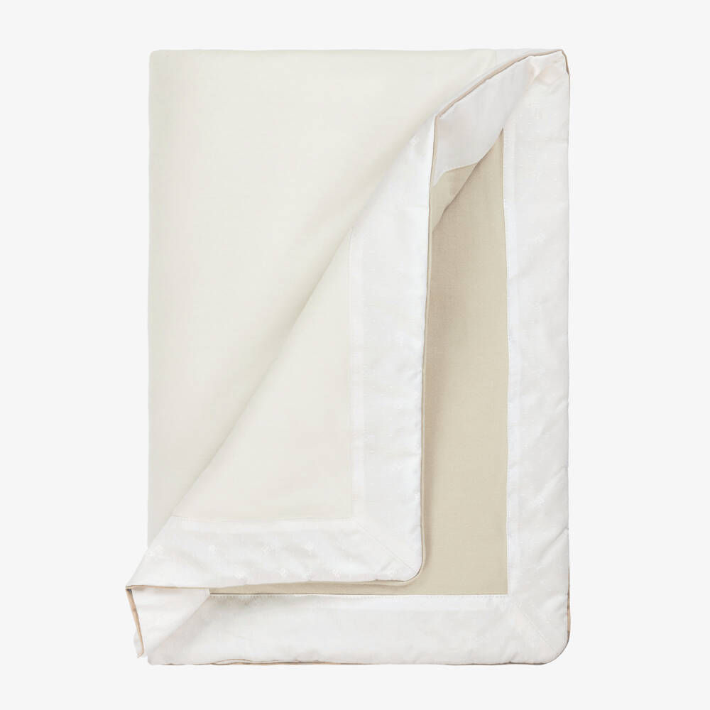 Dolce & Gabbana-Boys Ivory Logo Cotton Blanket | Childrensalon Outlet