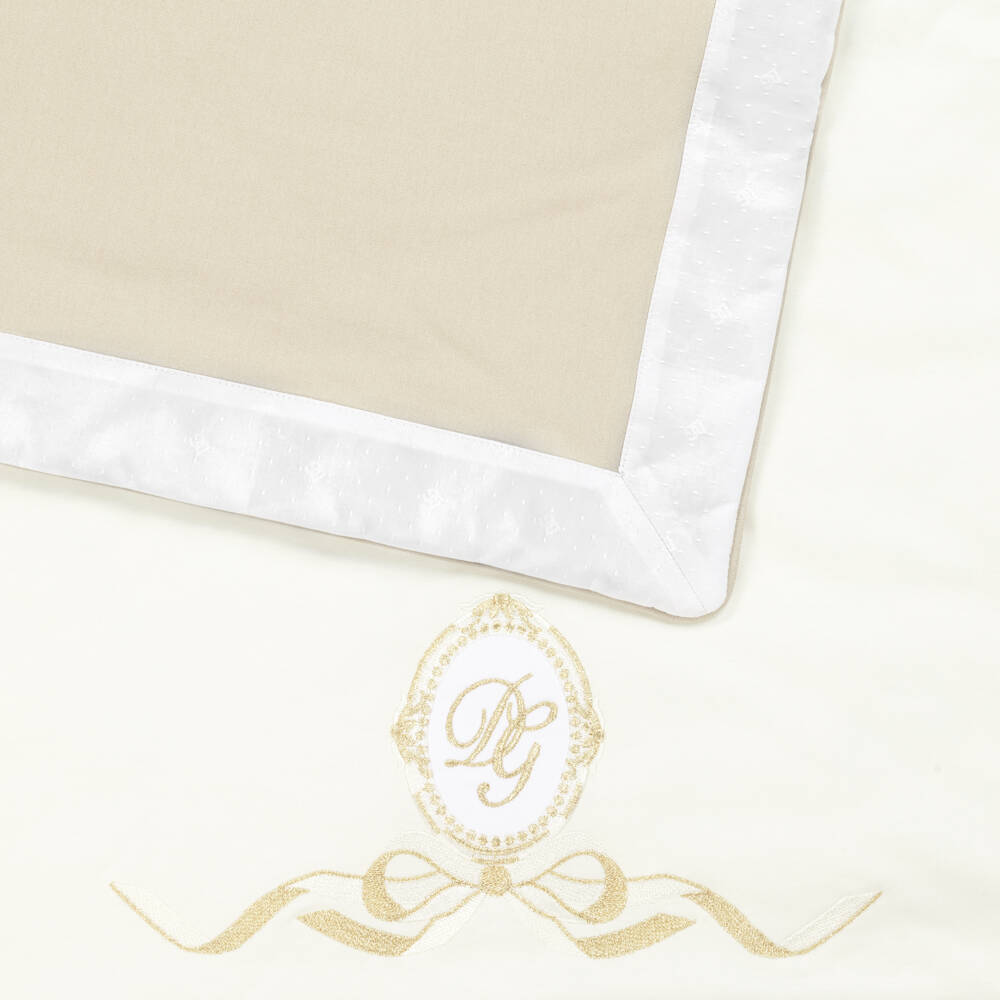 Dolce & Gabbana-Boys Ivory Logo Cotton Blanket | Childrensalon Outlet