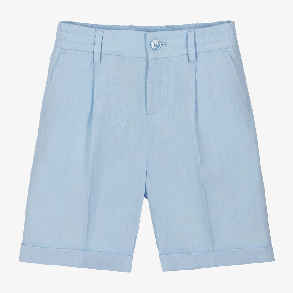 Dolce & Gabbana-Boys Light Blue Tailored Shorts | Childrensalon Outlet