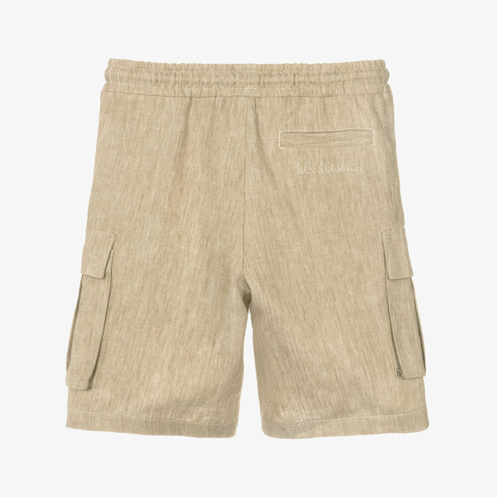 Dolce & Gabbana-Boys Linen Beige Adventure Shorts | Childrensalon Outlet
