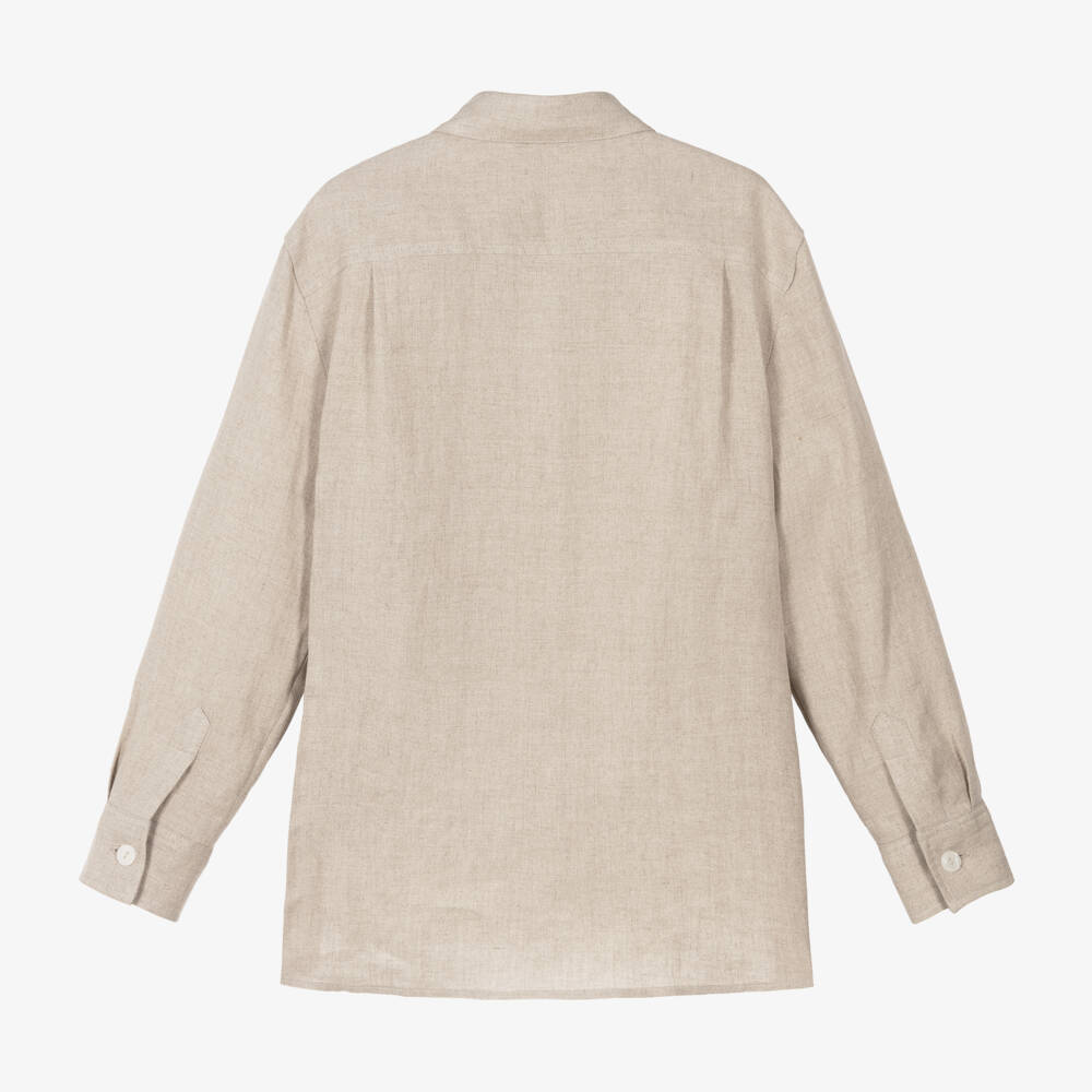 Dolce & Gabbana-Boys Linen Shirt with Pockets | Childrensalon Outlet