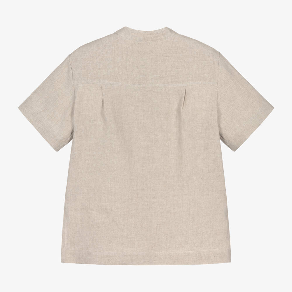 Dolce & Gabbana-Boys Linen Short Sleeve Top | Childrensalon Outlet