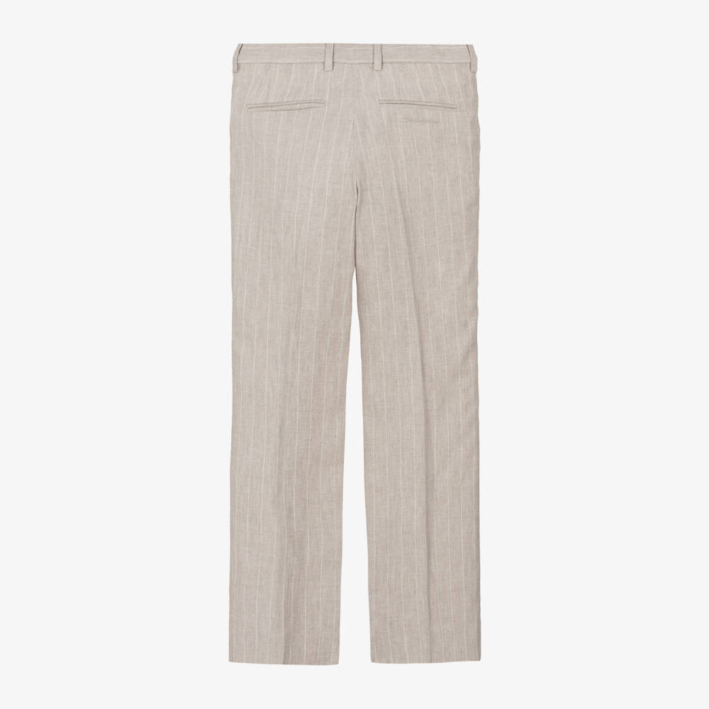 Dolce & Gabbana-Boys Linen Striped Trousers | Childrensalon Outlet