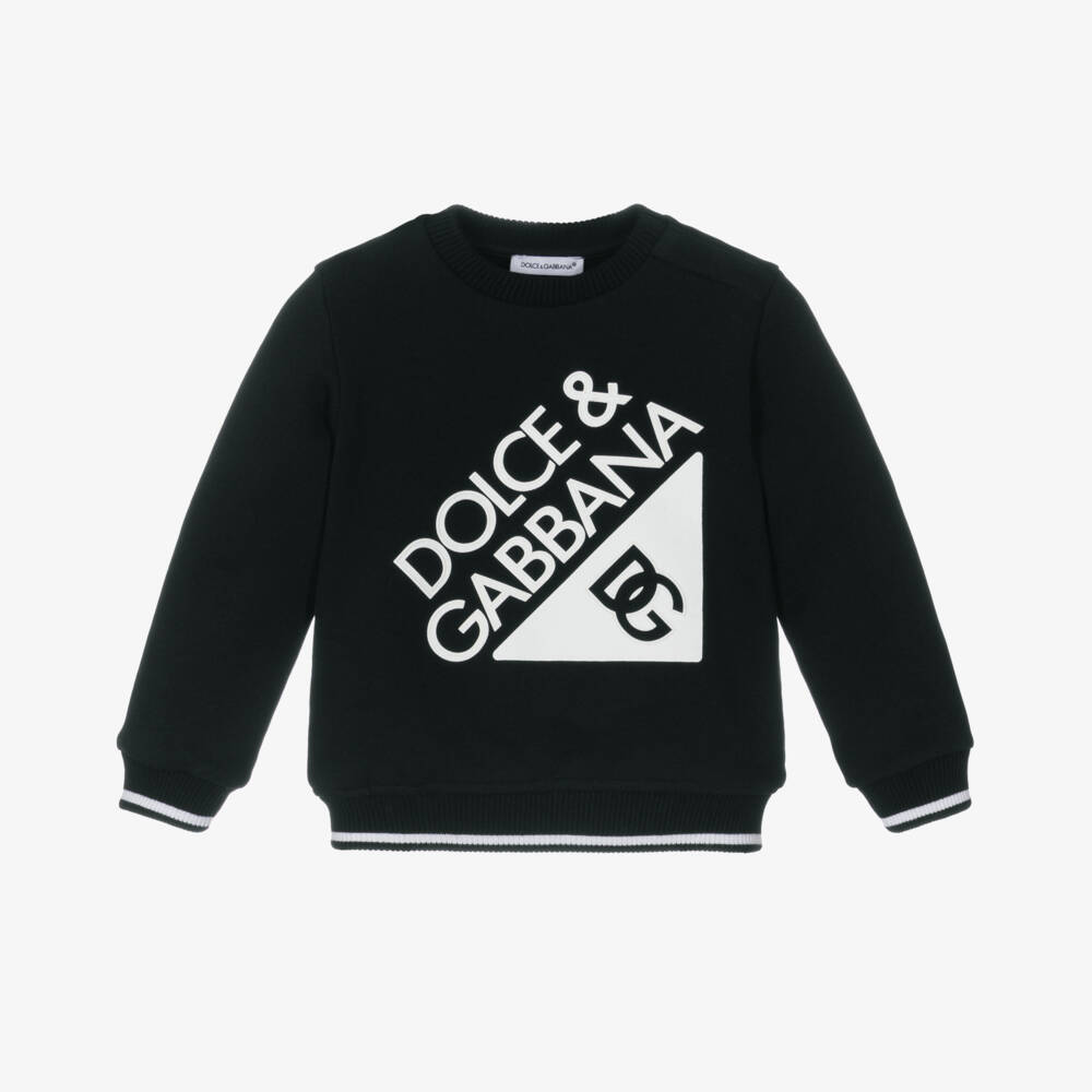 Dolce & Gabbana-Boys Luxe Black Cotton Top | Childrensalon Outlet