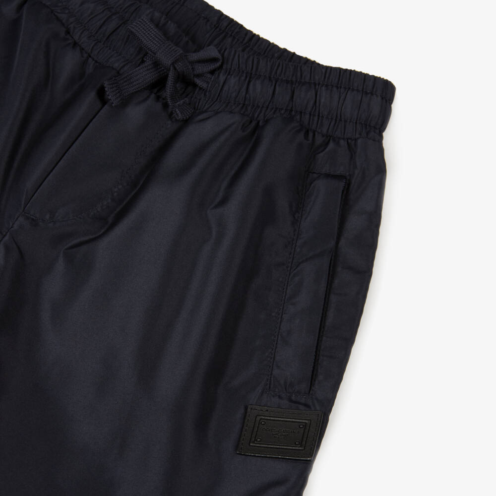 Dolce & Gabbana-Boys Luxe Navy Lounge Trousers | Childrensalon Outlet