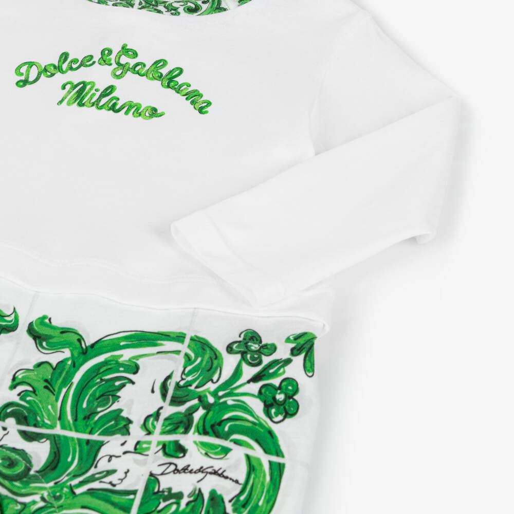 Dolce & Gabbana-Boys Majolica Cotton Babysuit Ensemble | Childrensalon Outlet