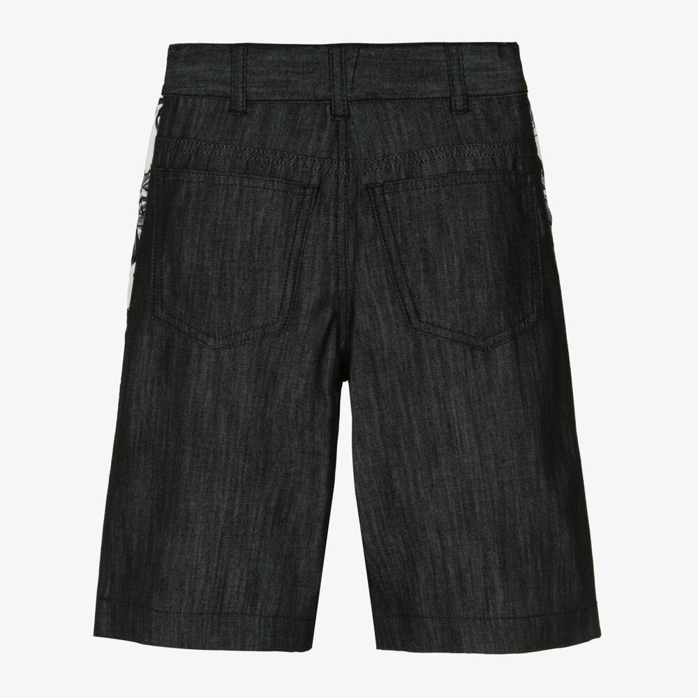 Dolce & Gabbana-Boys Majolica Print Chambray Shorts | Childrensalon Outlet