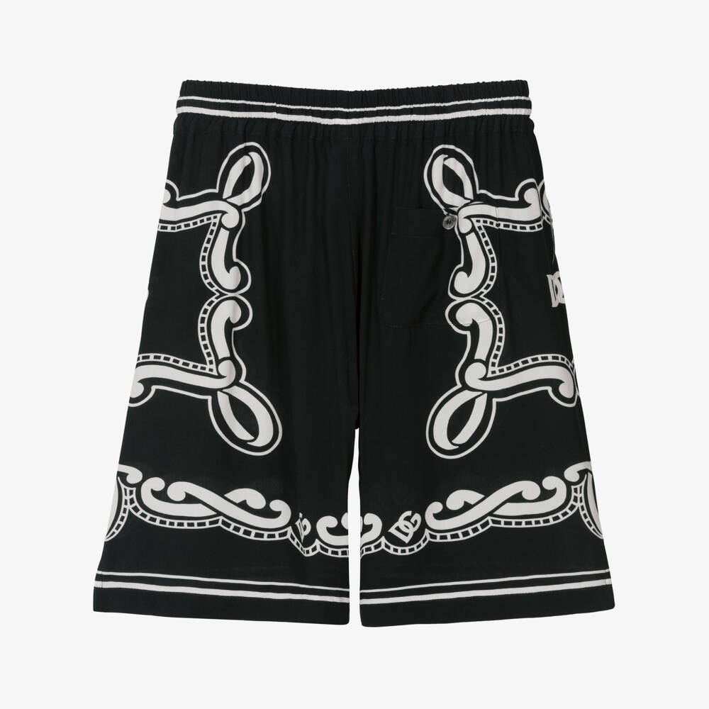 Dolce & Gabbana-Boys Monochrome Bandana Pattern Shorts | Childrensalon Outlet
