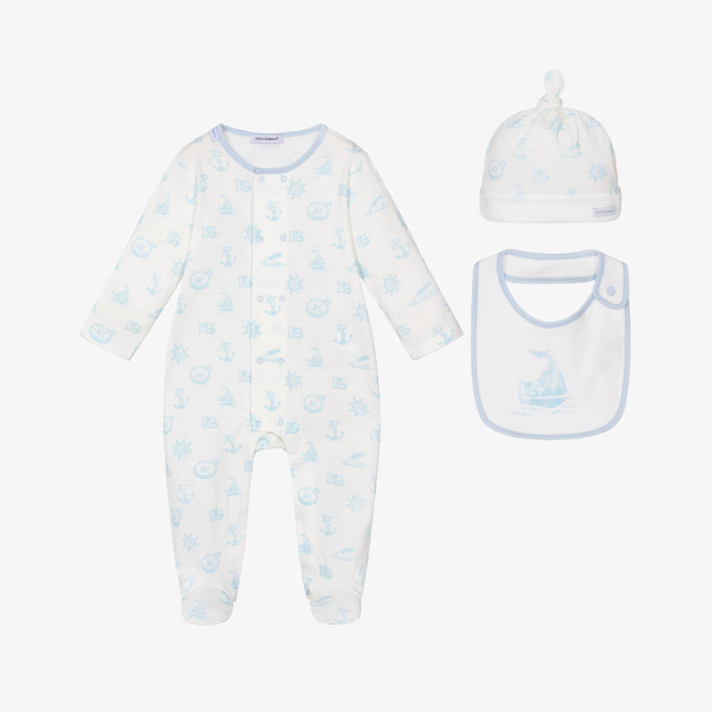 Dolce & Gabbana-Boys Nautical Blue Cotton Set | Childrensalon Outlet