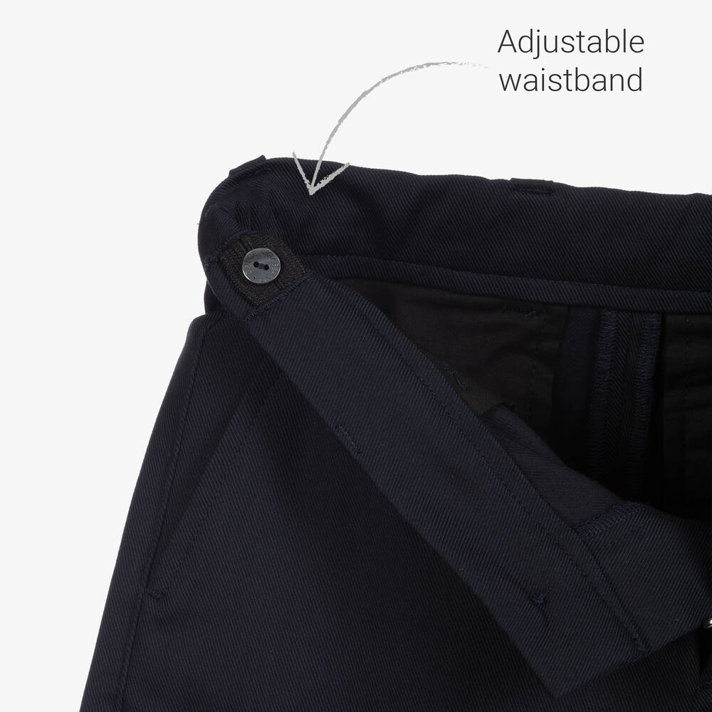 Dolce & Gabbana-شورت كارغو قطن تويل لون كحلي للأولاد | Childrensalon Outlet