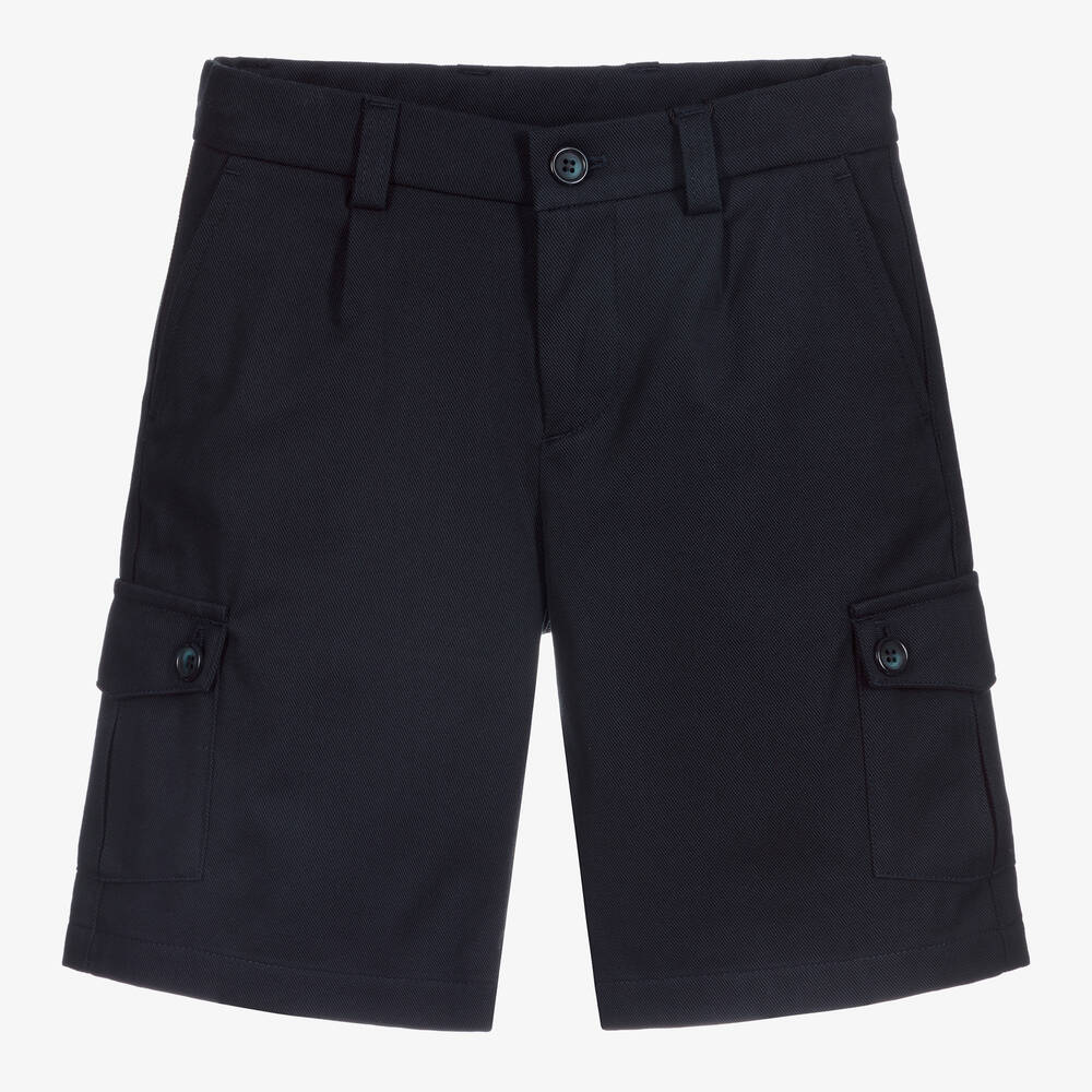 Dolce & Gabbana - Boys Navy Blue Cargo Shorts | Childrensalon