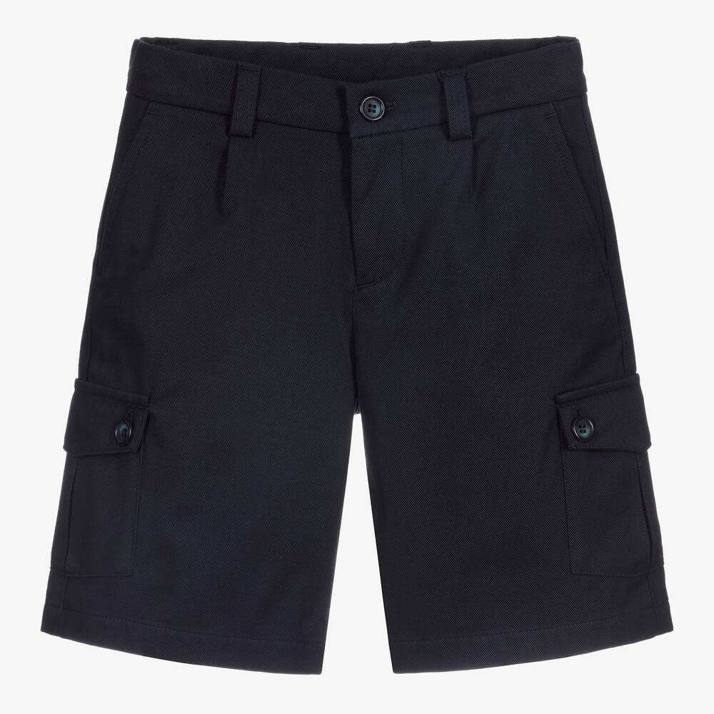 Dolce & Gabbana-Boys Navy Blue Cargo Shorts | Childrensalon Outlet