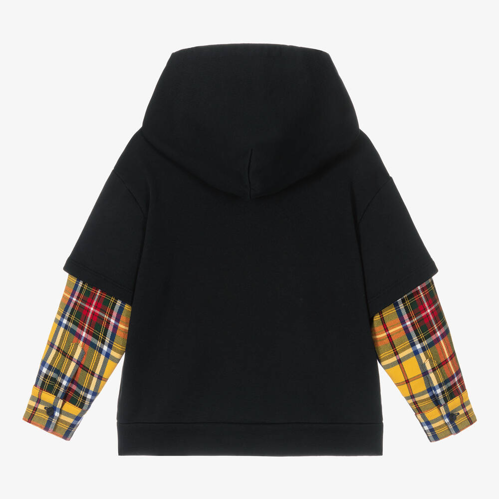 Dolce & Gabbana-Boys Navy Blue Logo Hoodie | Childrensalon Outlet