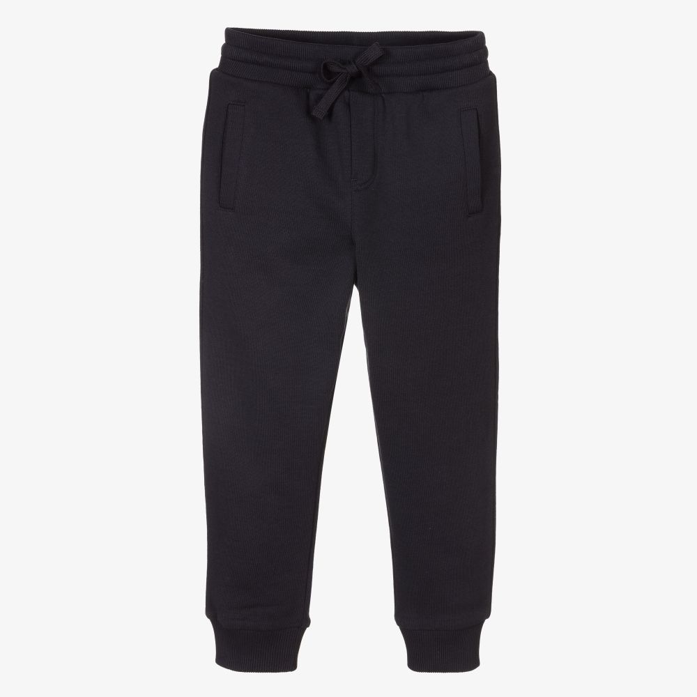 Dolce & Gabbana - Boys Navy Blue Logo Joggers | Childrensalon