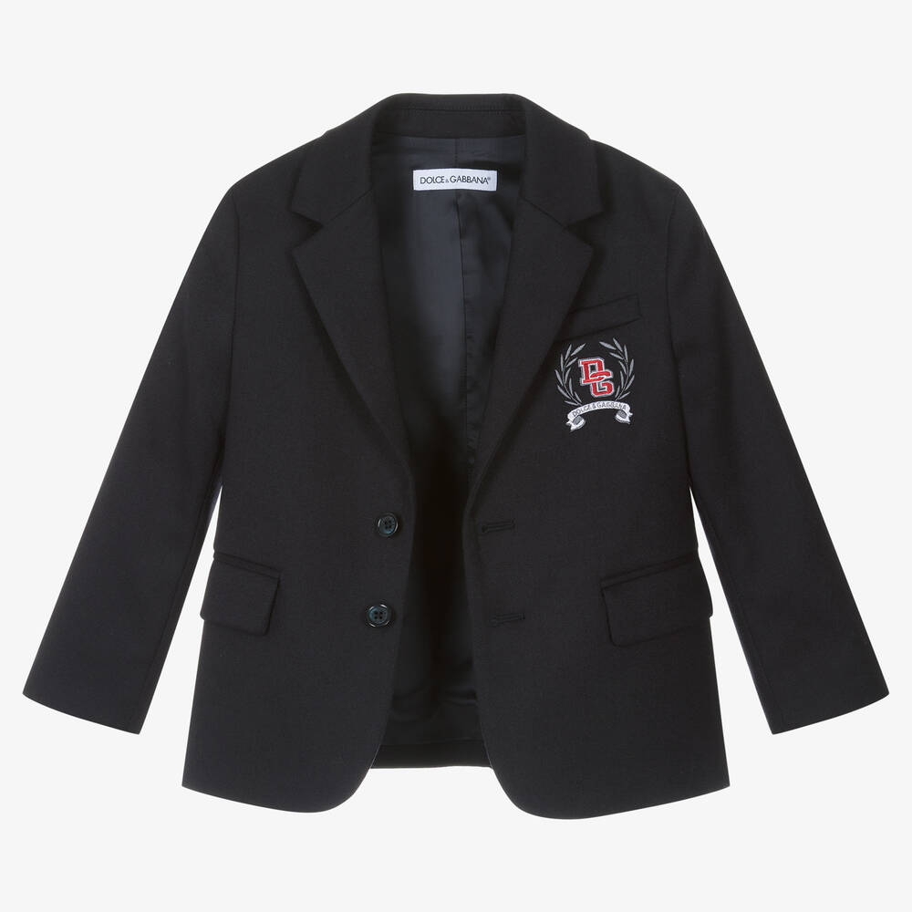 Dolce & Gabbana-Синий шерстяной блейзер | Childrensalon Outlet