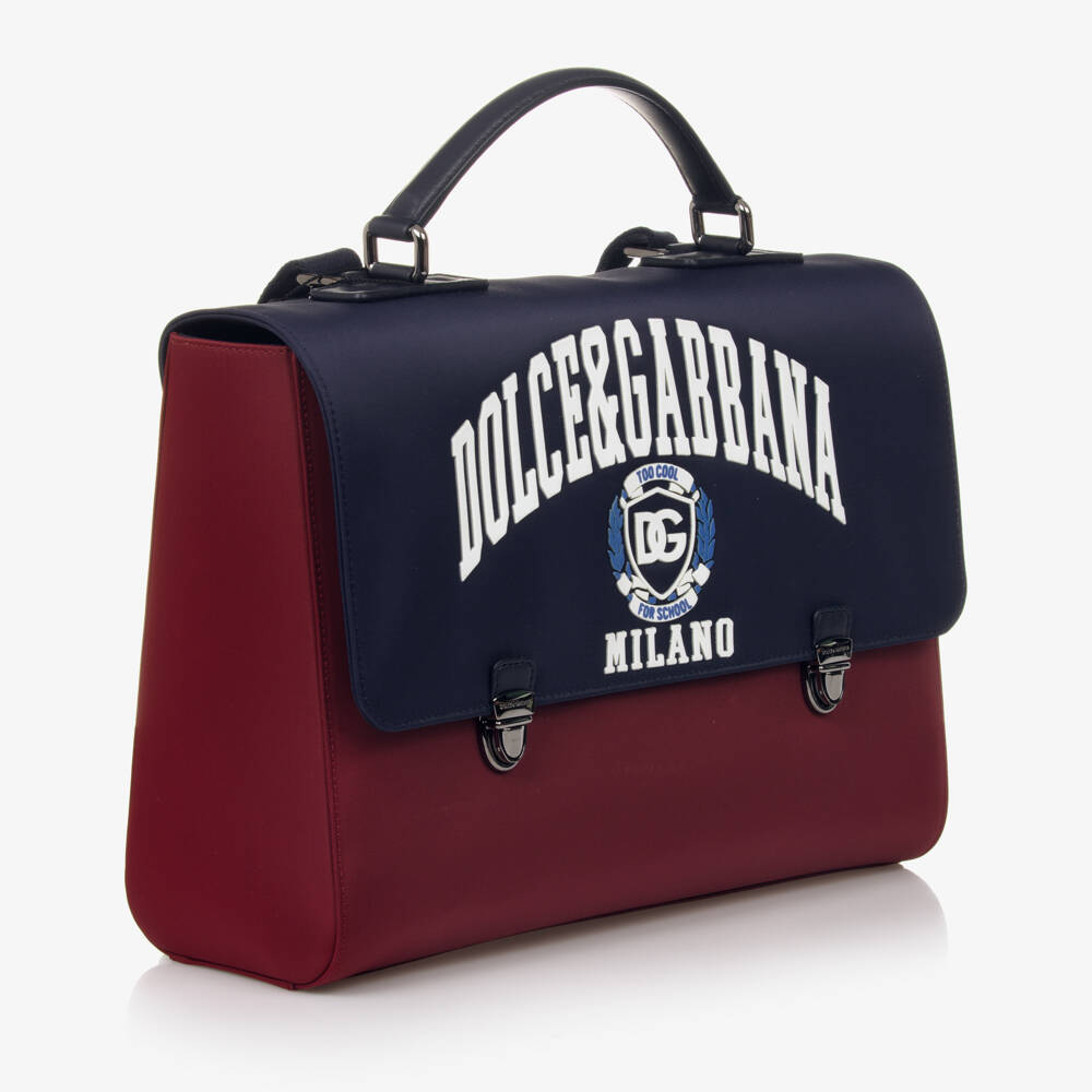Dolce & Gabbana-Boys Navy & Burgundy Backpack | Childrensalon Outlet