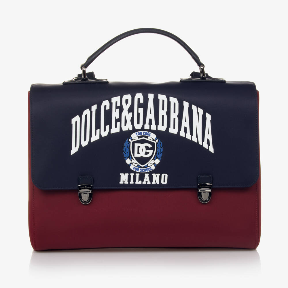 Dolce & Gabbana-Boys Navy & Burgundy Backpack | Childrensalon Outlet