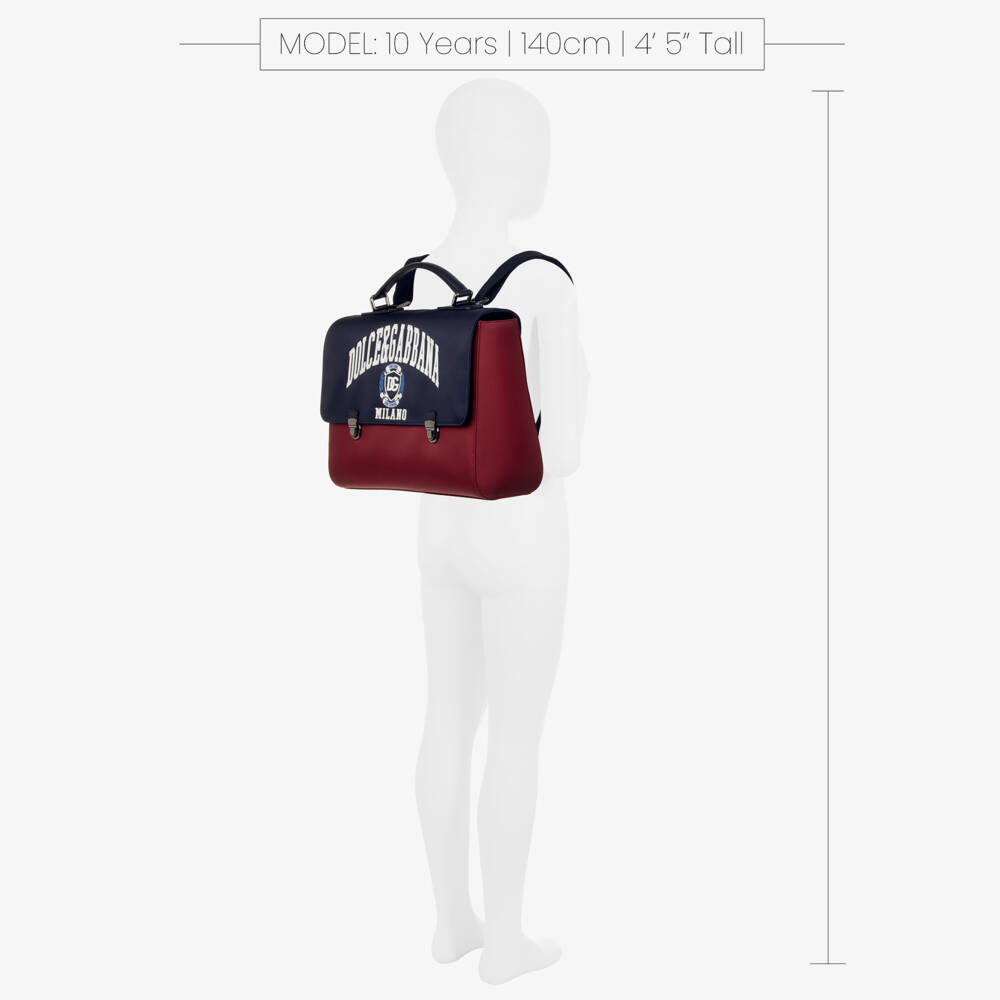 Dolce & Gabbana-Boys Navy & Burgundy Backpack | Childrensalon Outlet