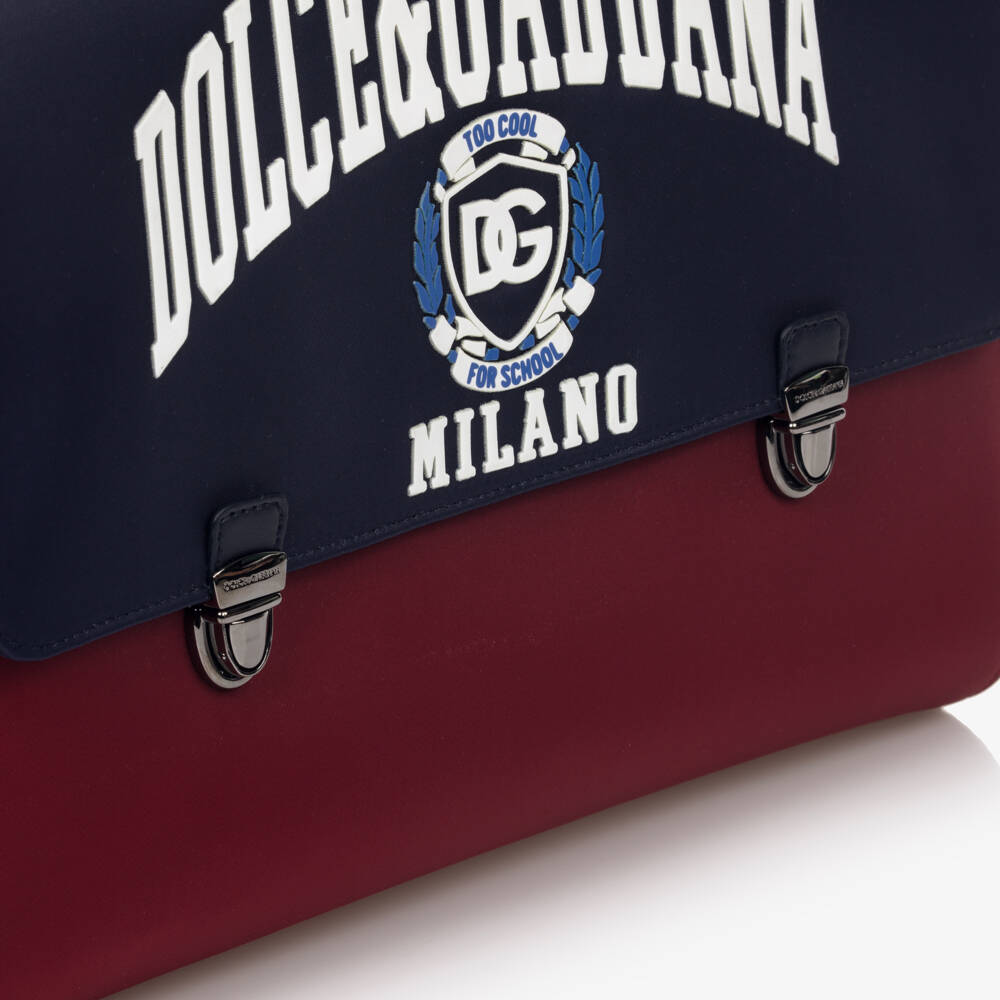 Dolce & Gabbana-Boys Navy & Burgundy Backpack | Childrensalon Outlet