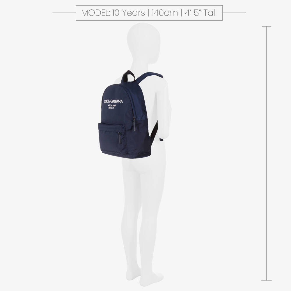 Dolce & Gabbana-Boys Navy Designer Backpack | Childrensalon Outlet
