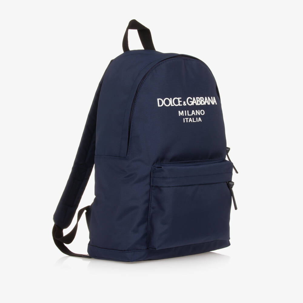 Dolce & Gabbana-Boys Navy Designer Backpack | Childrensalon Outlet