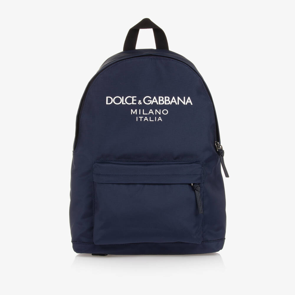 Dolce & Gabbana-Boys Navy Designer Backpack | Childrensalon Outlet