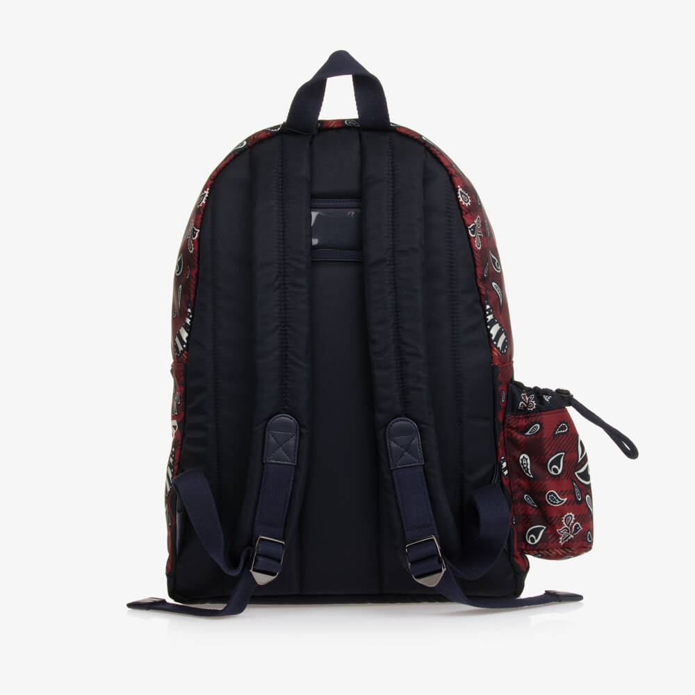 Dolce & Gabbana-Boys Navy Paisley Logo Backpack | Childrensalon Outlet