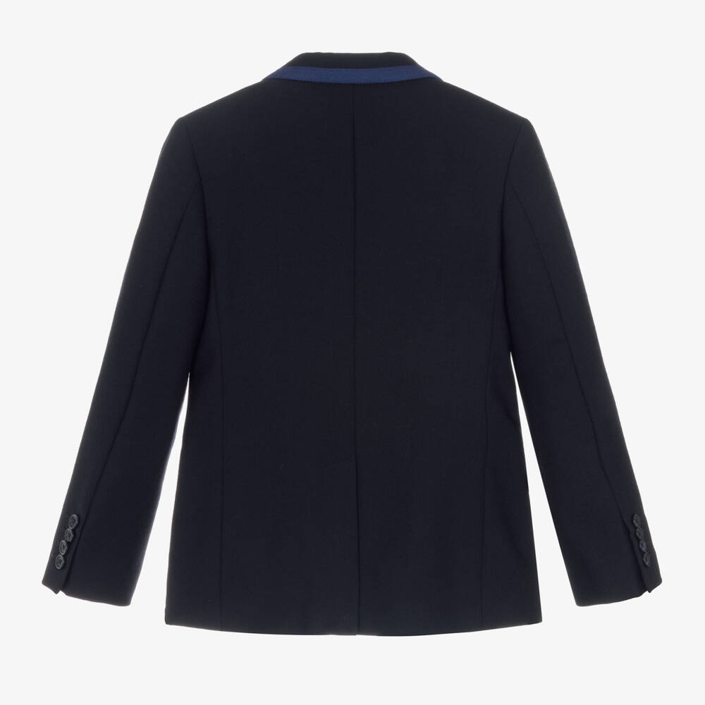 Dolce & Gabbana-Boys Navy Wool Blazer | Childrensalon Outlet