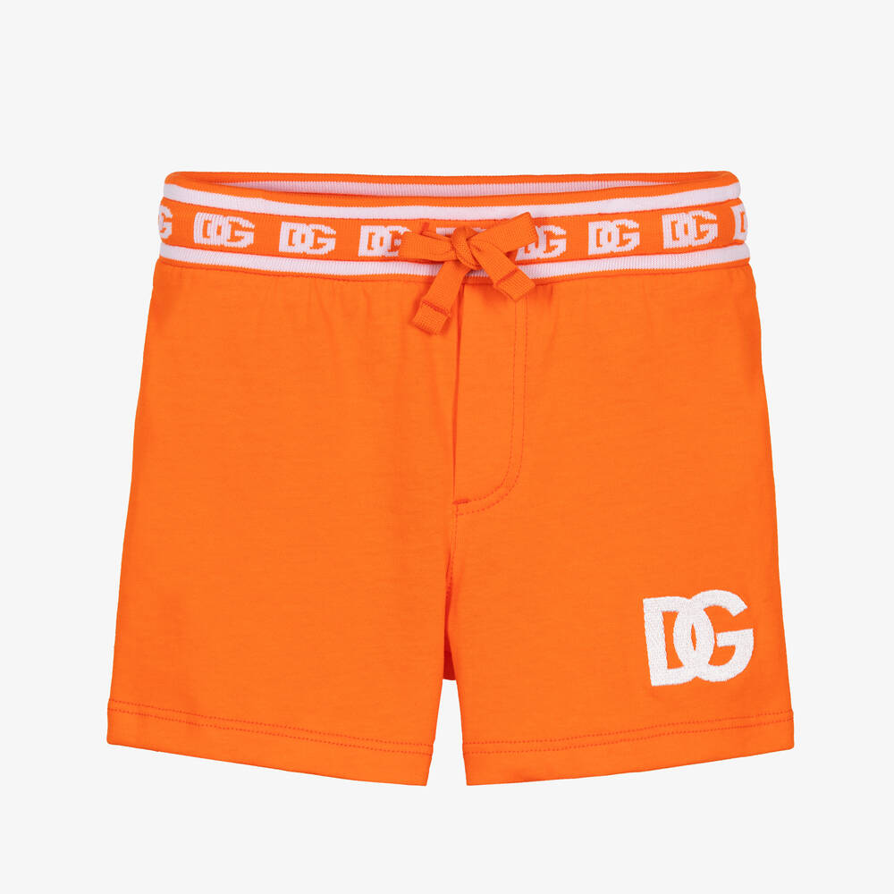 Dolce & Gabbana - Boys Orange Cotton DG Shorts