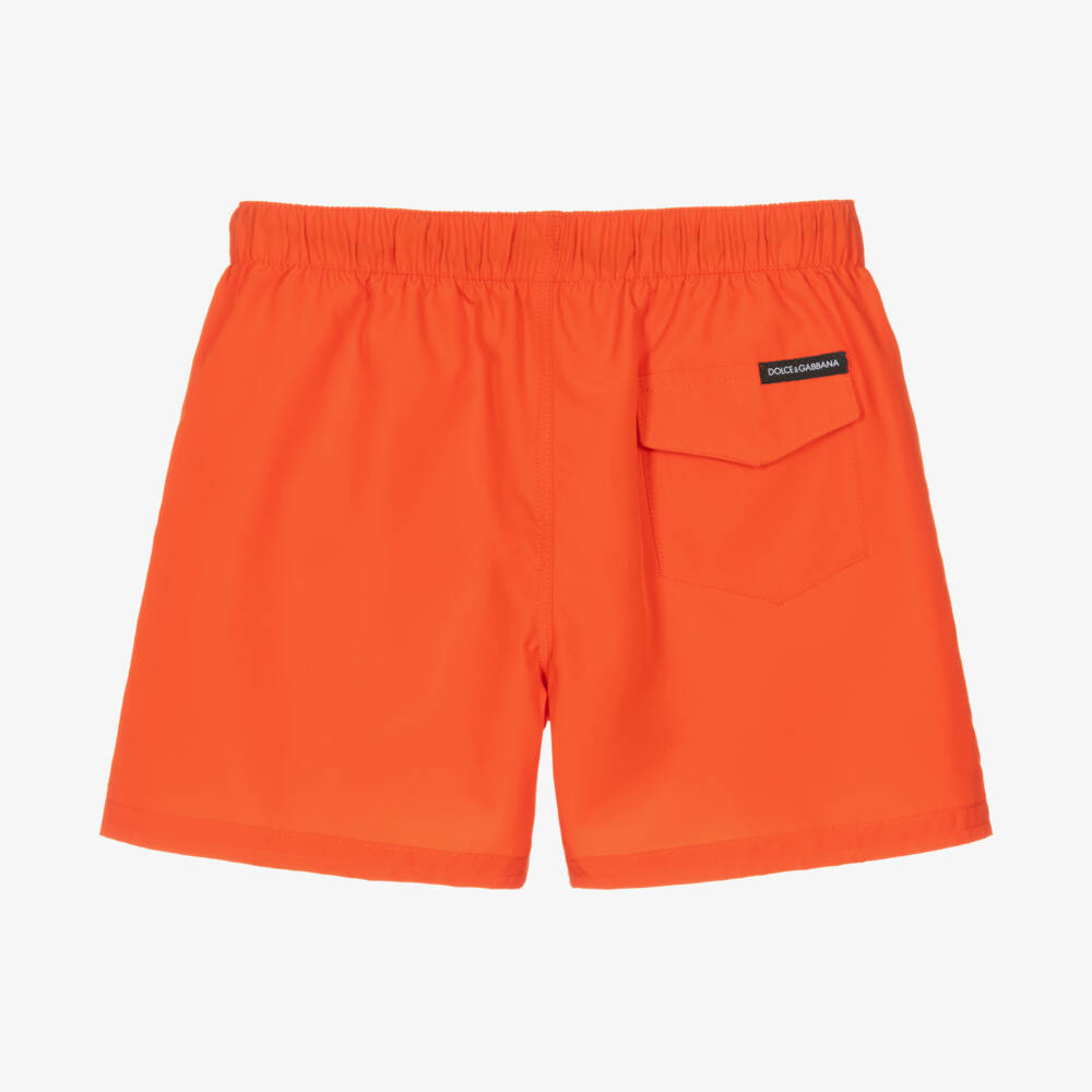 Dolce & Gabbana-Boys Orange DG Swim Shorts | Childrensalon Outlet