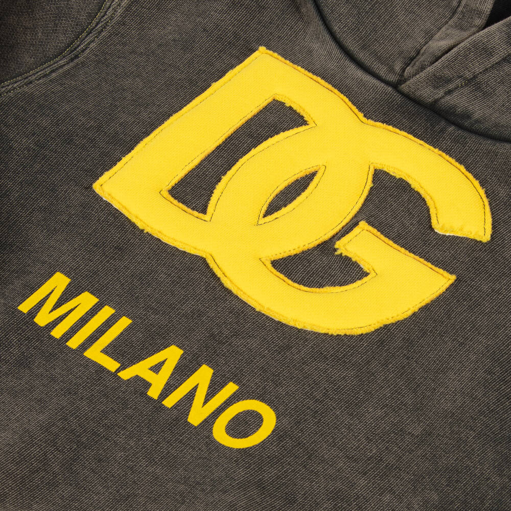 Dolce & Gabbana-توب هودي قطن لون أسود للأولاد | Childrensalon Outlet