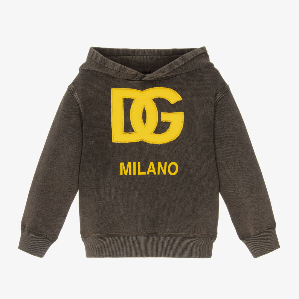 Dolce & Gabbana-Boys Oversized Black Hoodie | Childrensalon Outlet