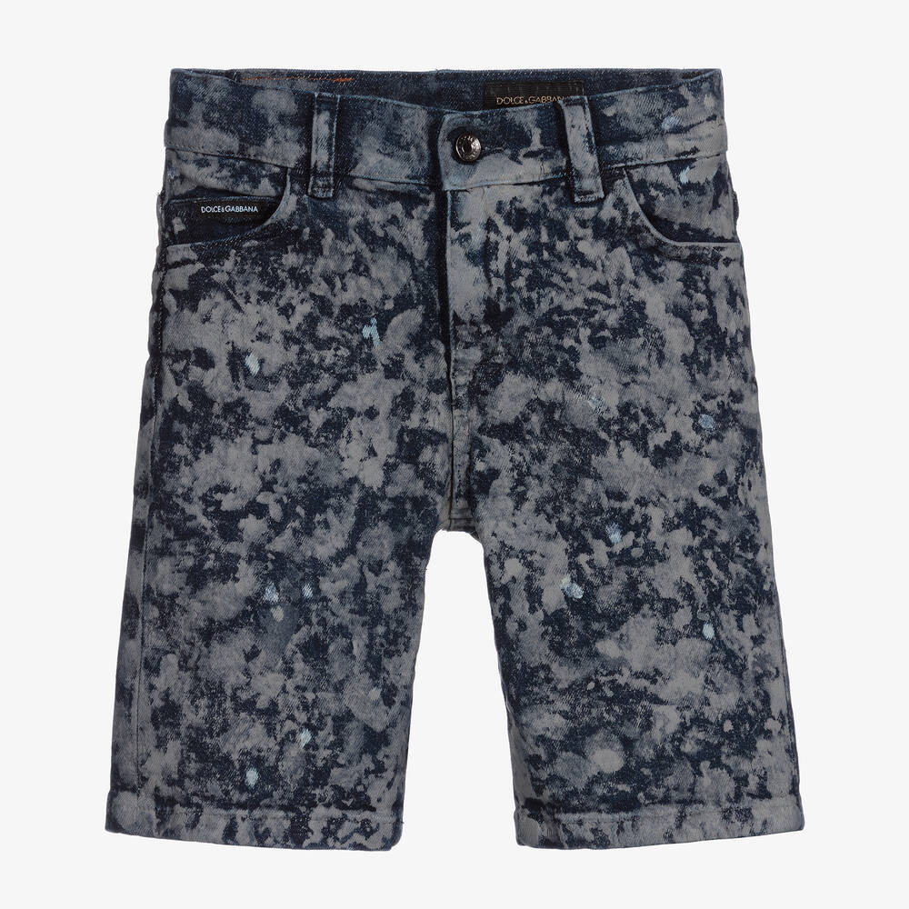 Dolce & Gabbana-Boys Painted Denim Shorts  | Childrensalon Outlet