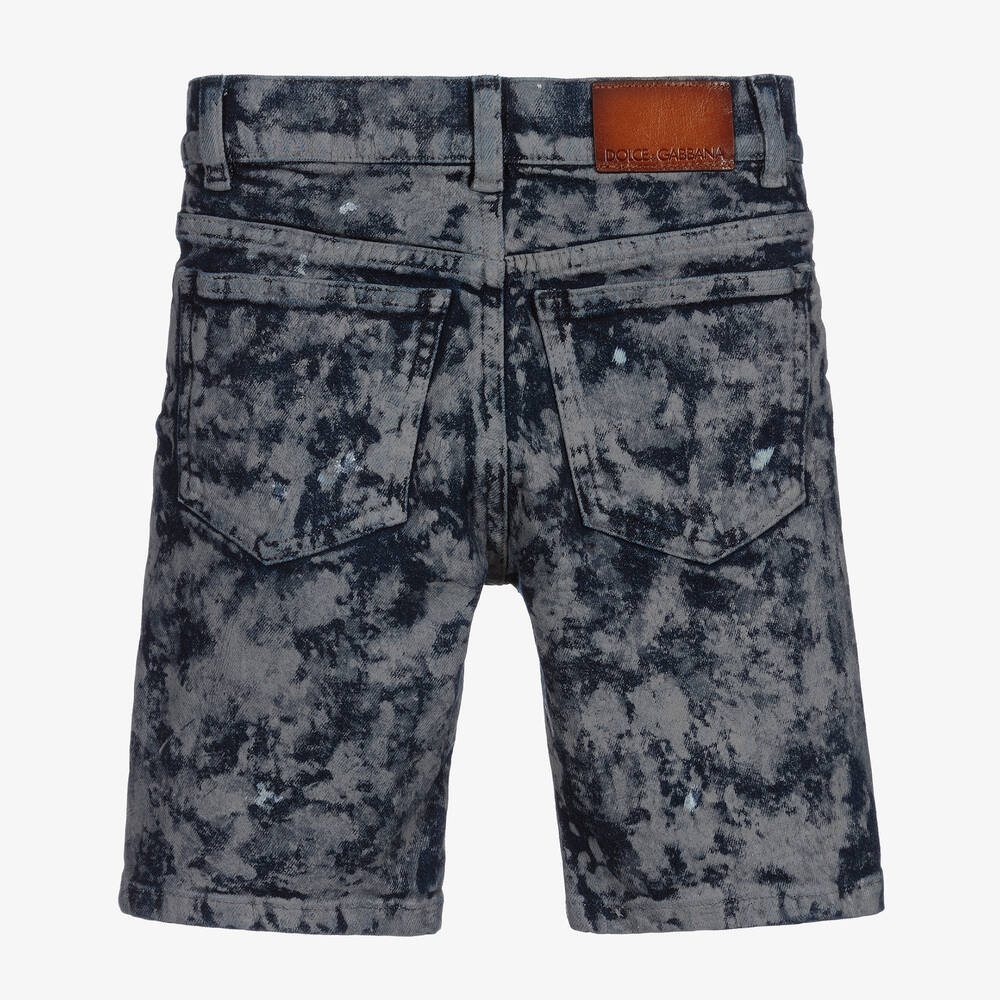Dolce Gabbana Boys Painted Denim Shorts Childrensalon Outlet