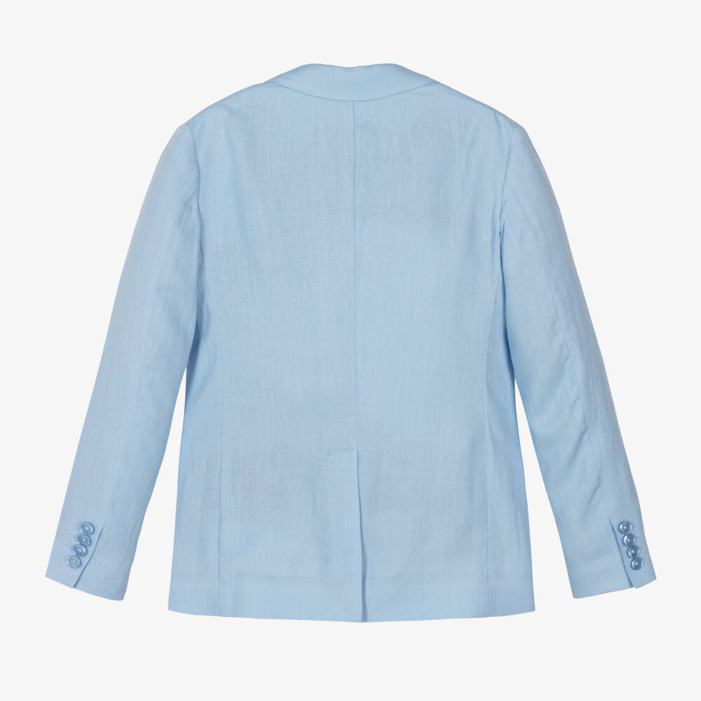 Dolce & Gabbana-بليزر كتان لون أزرق للأولاد | Childrensalon Outlet