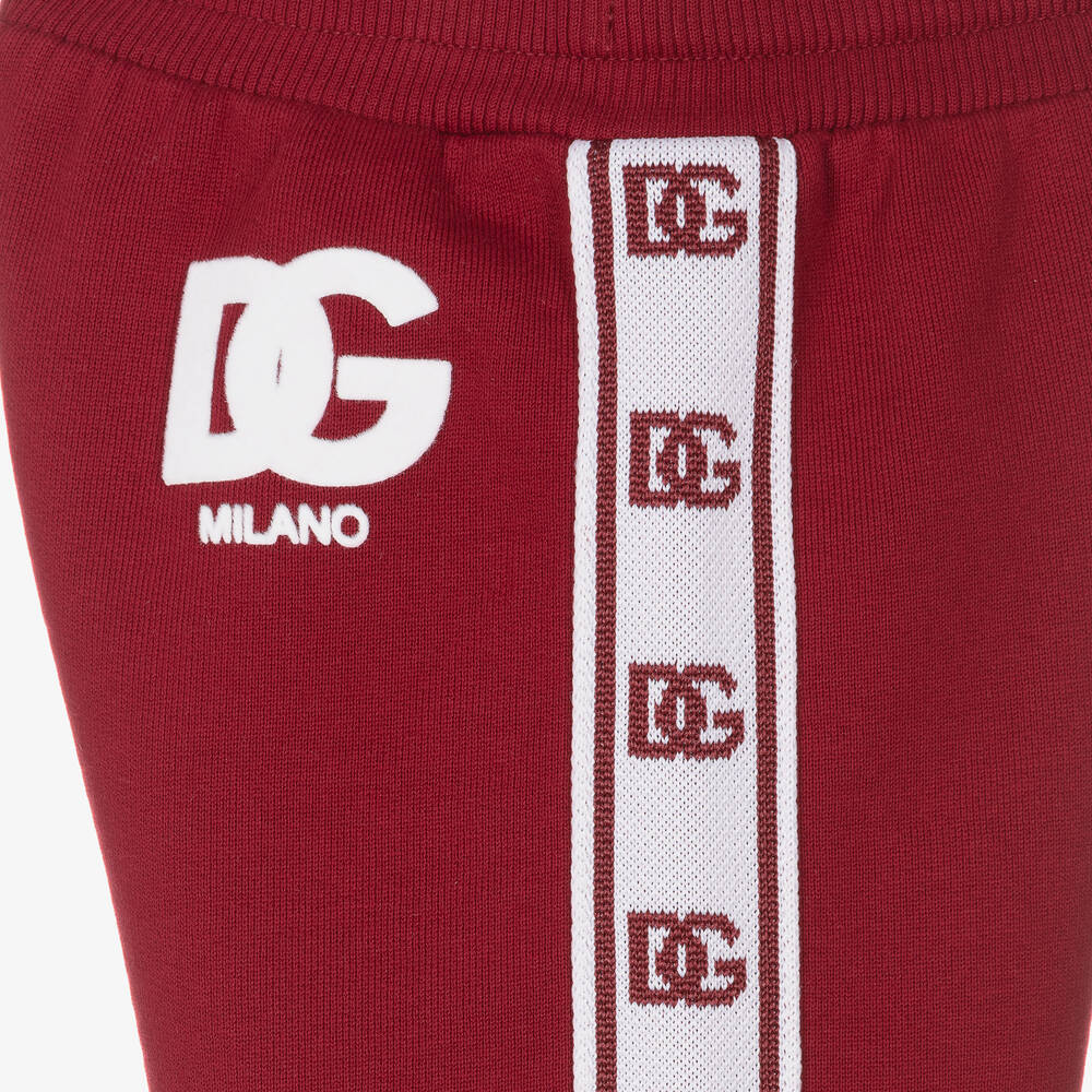 Dolce & Gabbana-Boys Red Cotton Jersey Joggers | Childrensalon Outlet