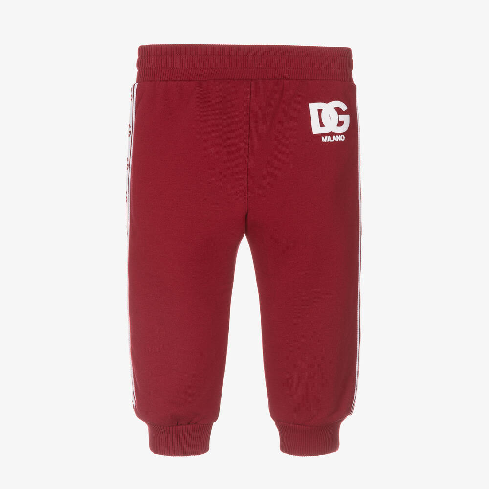 Dolce & Gabbana-Boys Red Cotton Jersey Joggers | Childrensalon Outlet
