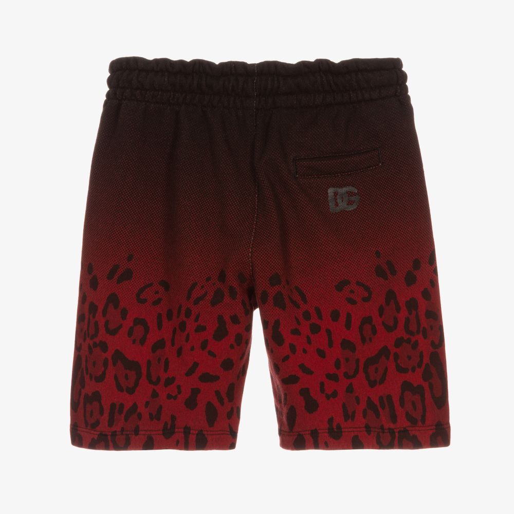 Red leopard print shorts hot sale