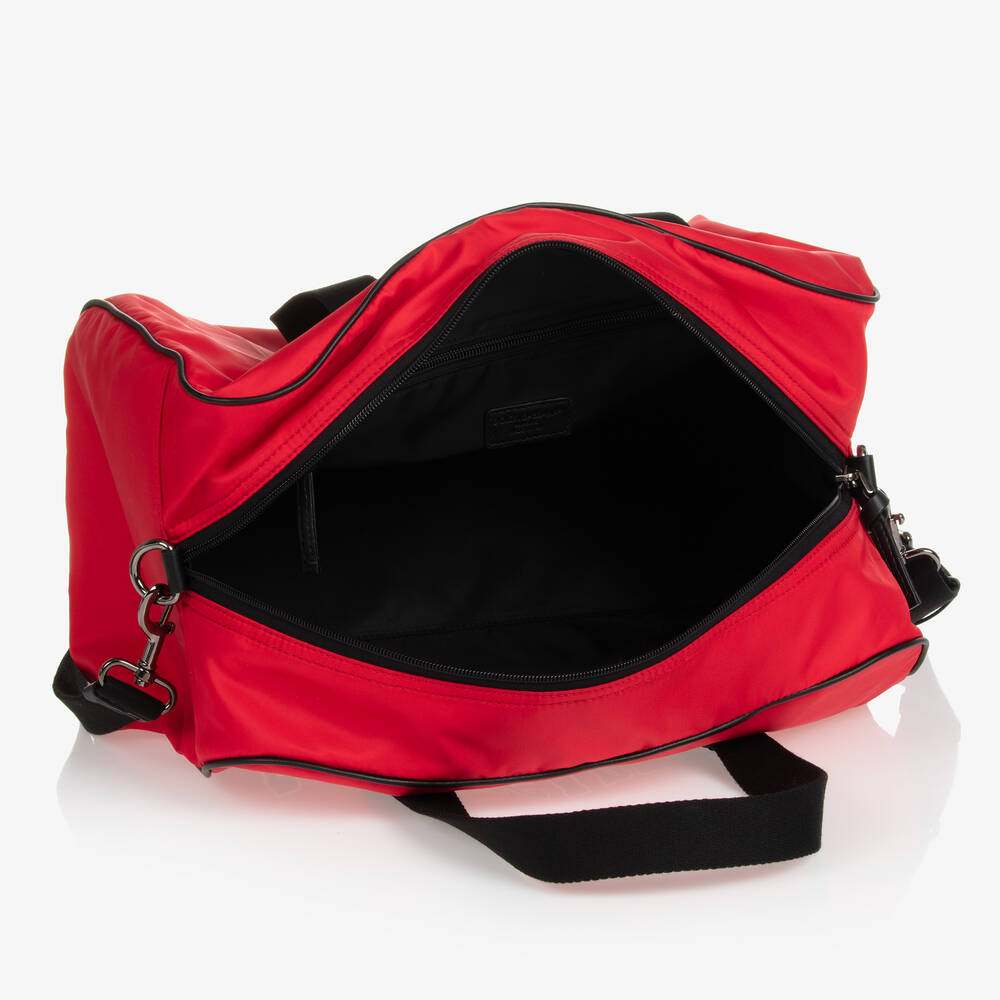 Dolce Gabbana Boys Red Logo Sports Bag 37cm Childrensalon