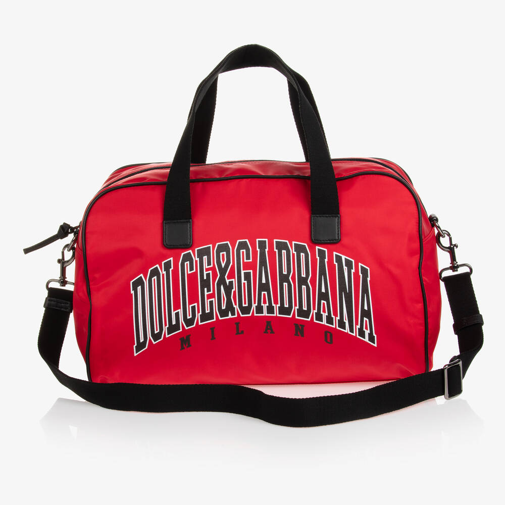 Dolce & Gabbana - Boys Red Logo Sports Bag (37cm) | Childrensalon