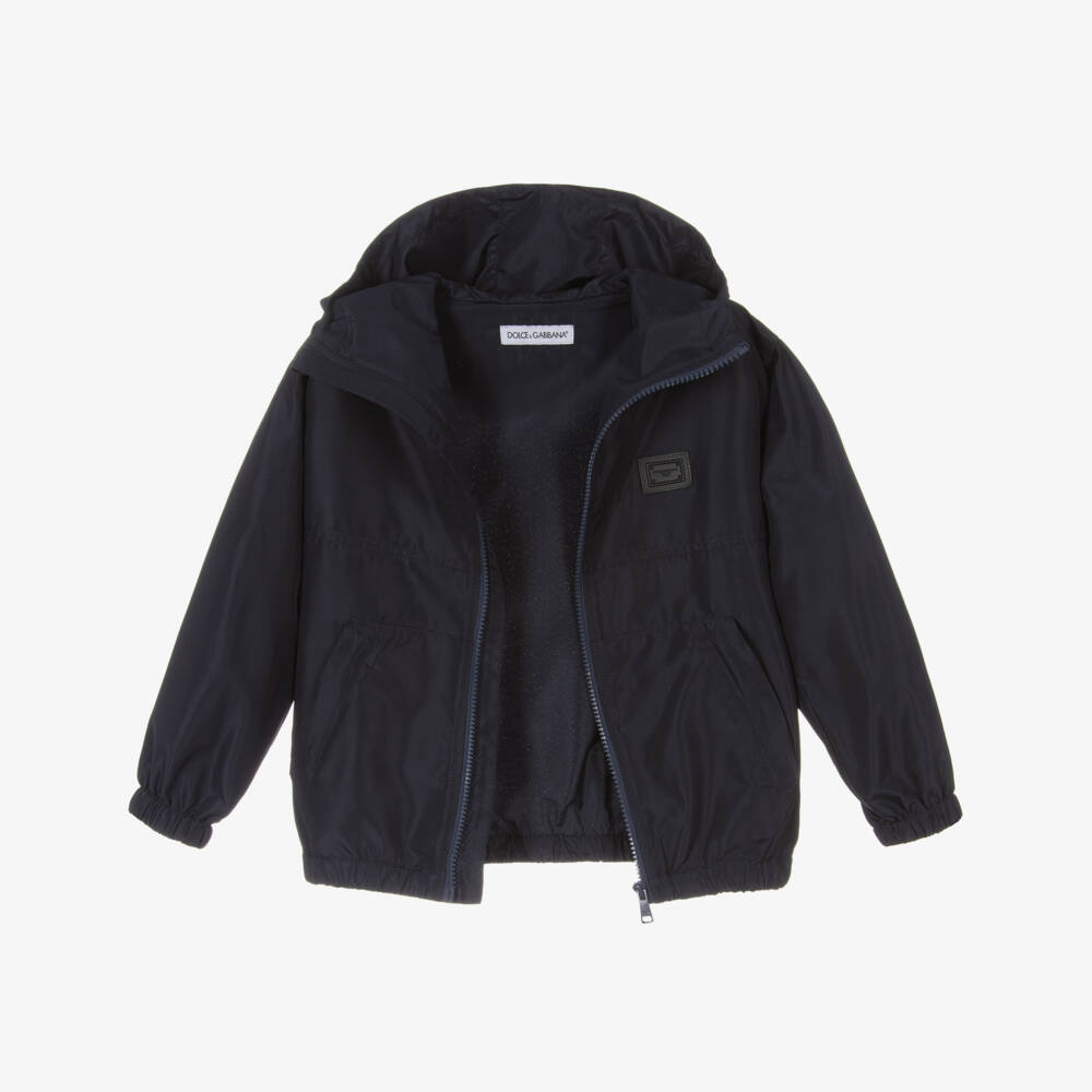 Dolce & Gabbana-Шелковый синий защитный плащ для мальчиков | Childrensalon Outlet