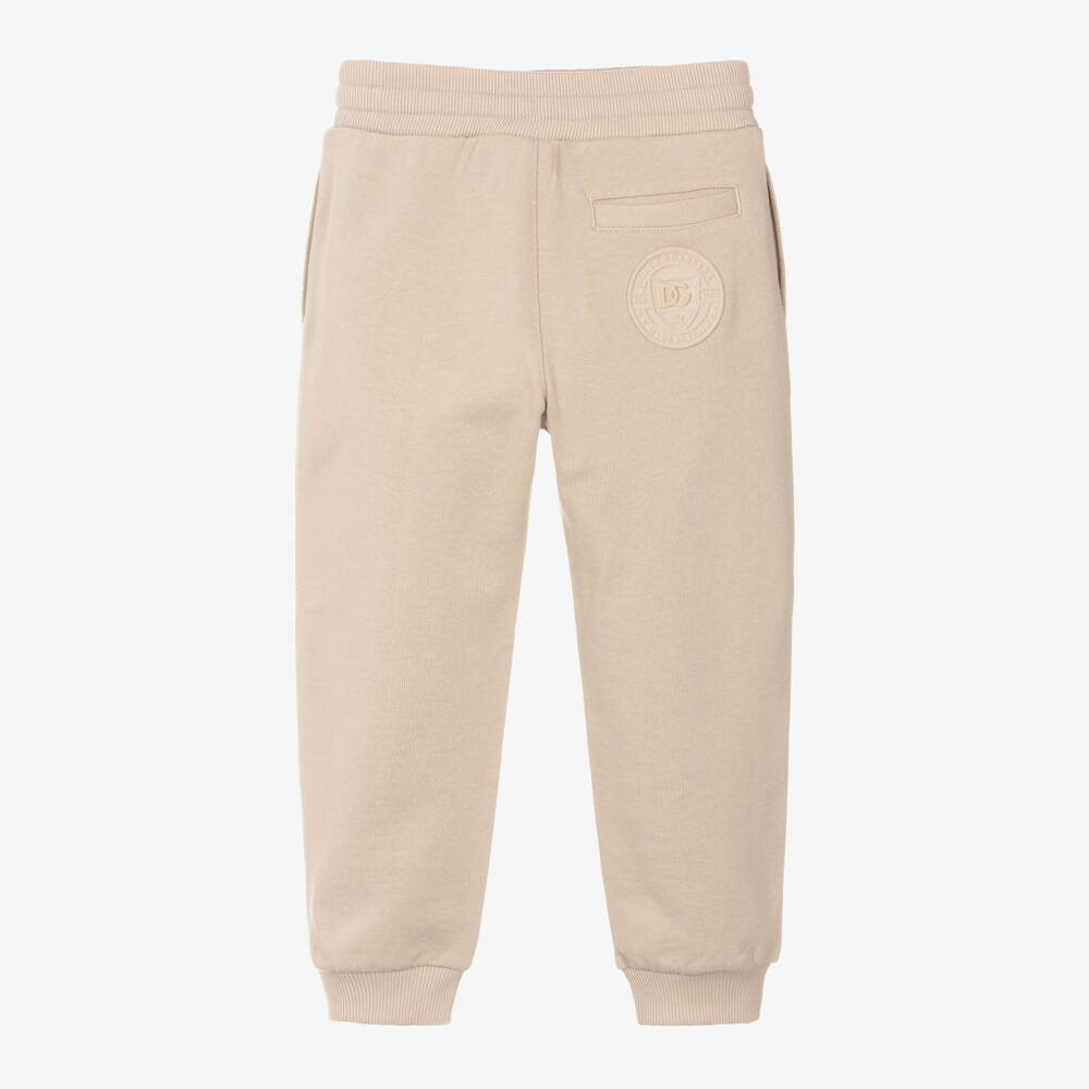 Dolce & Gabbana-Boys Soft Beige Cotton Trousers | Childrensalon Outlet