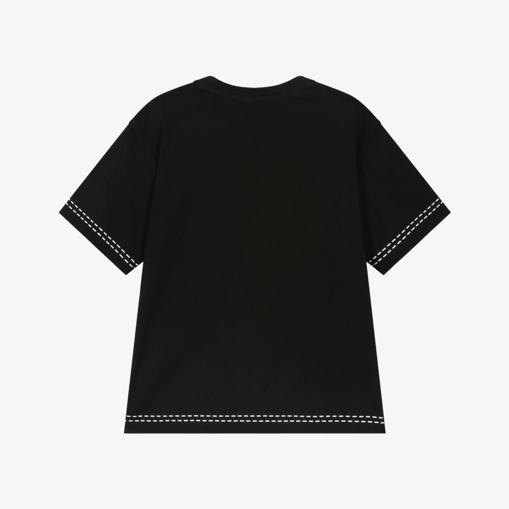 Dolce & Gabbana-Boys Soft Black Logo Tee | Childrensalon Outlet