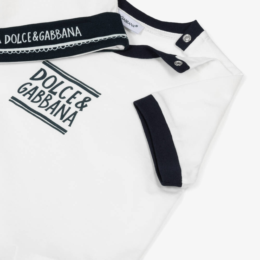 Dolce & Gabbana-Boys Soft Cotton Blue Ensemble | Childrensalon Outlet