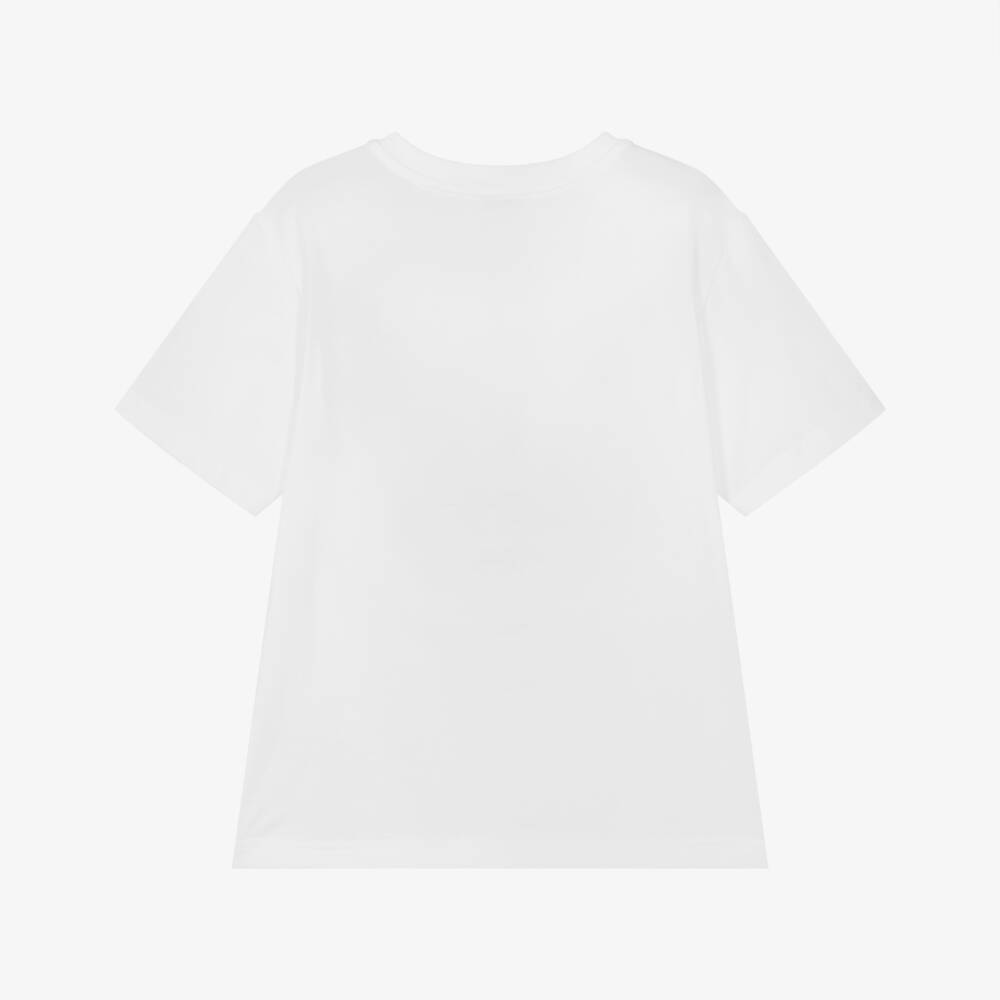 Dolce & Gabbana-Boys Soft White Logo Tee | Childrensalon Outlet