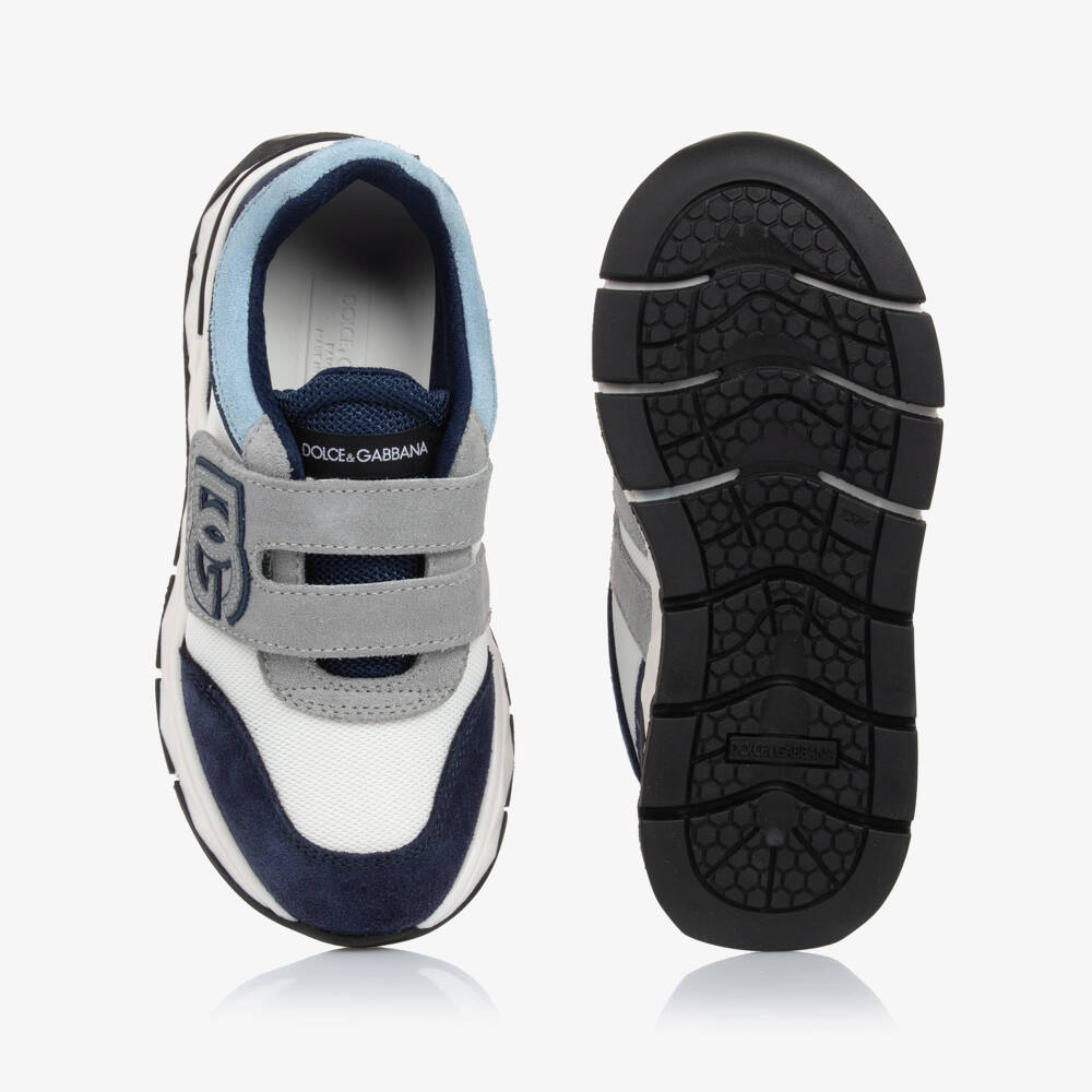 Dolce & Gabbana-Boys Sporty Blue Mesh Sneakers | Childrensalon Outlet