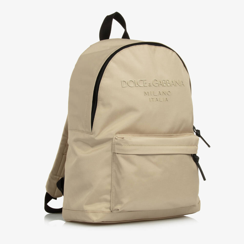 Dolce & Gabbana-Boys Stone Canvas School Bag | Childrensalon Outlet