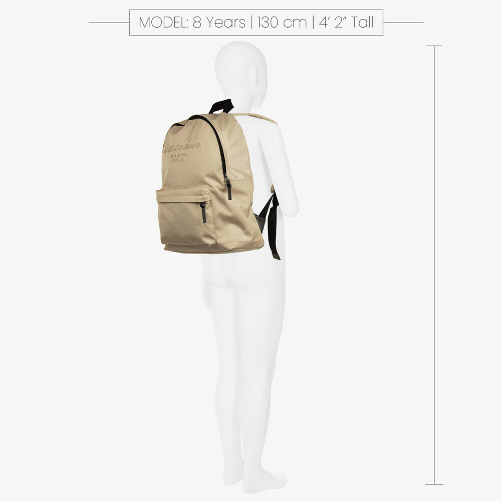 Dolce & Gabbana-Boys Stone Canvas School Bag | Childrensalon Outlet