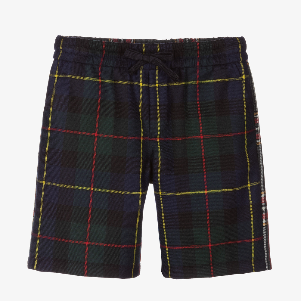 Dolce & Gabbana - Boys Tartan Wool Shorts | Childrensalon