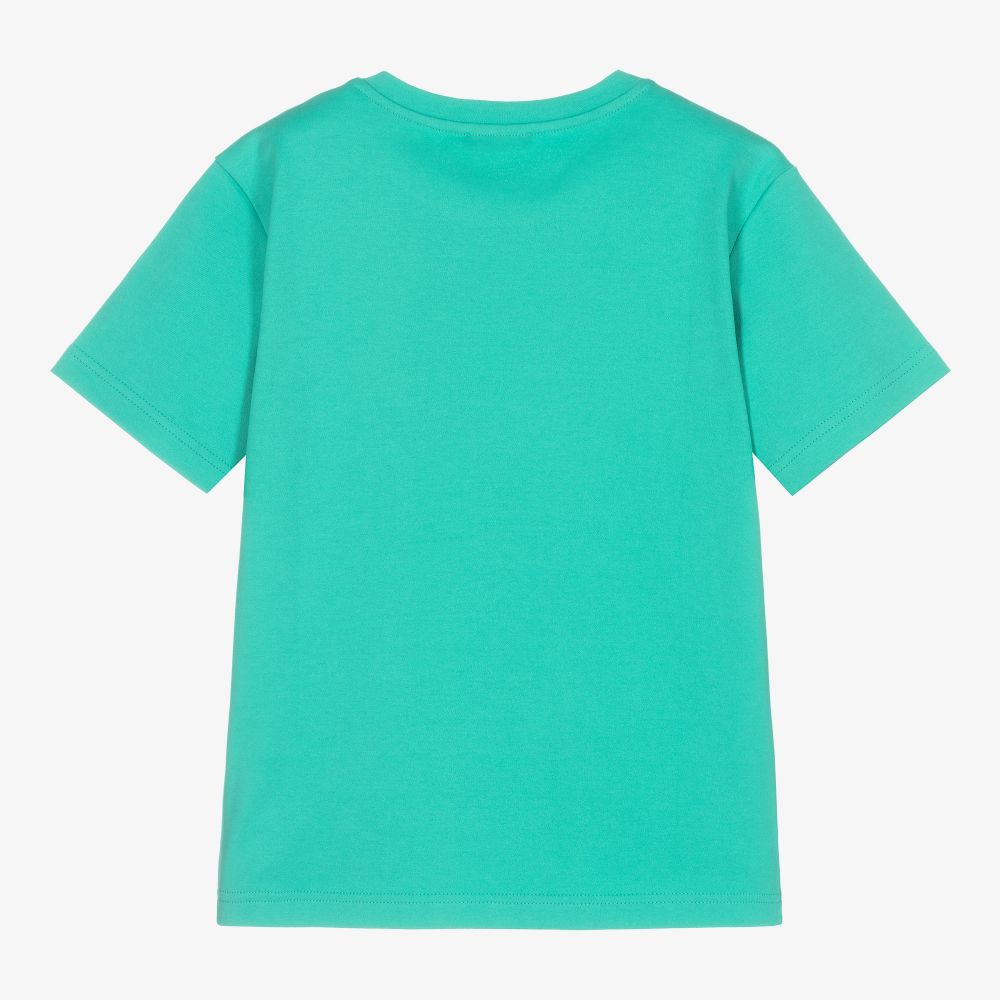 Dolce Gabbana Boys Turquoise DG T Shirt Boys Toddler 3 Year Blue Cotton by Childrensalon